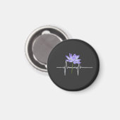Lila Blume Gärtner Magnet (Vorderseite/Rückseite)