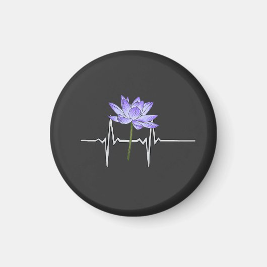 Lila Blume Gärtner Magnet (Vorne)