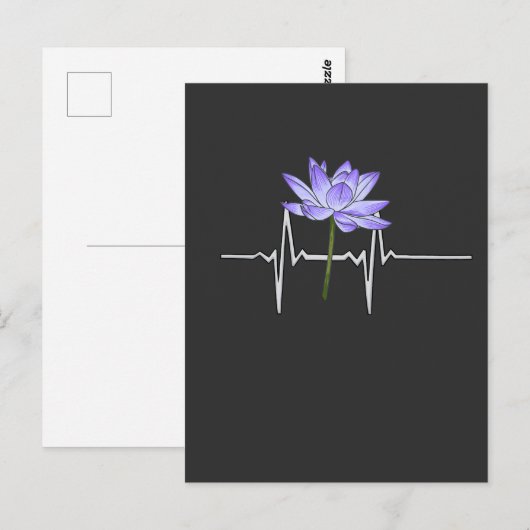 Lila Blume Gärtner Postkarte (Vorne/Hinten)
