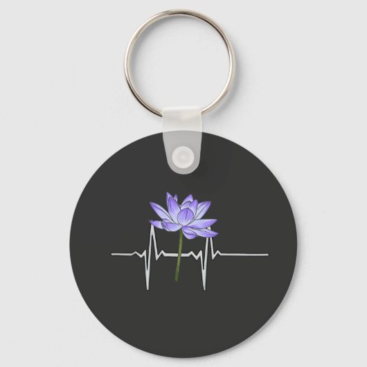 Lila Blume Gärtner Schlüsselanhänger (Vorderseite)