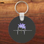 Lila Blume Gärtner Schlüsselanhänger (Vorderseite)