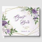 lila Blume geometrisch Gästebuch (Vorderseite)