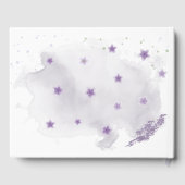 lila Blume geometrisch Gästebuch (Rückseite)