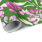 Lila Blume Geschenkpapier (Rolleneckpunkt)