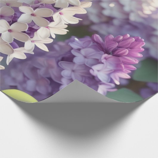 Lila Blume Geschenkpapier (Ecke)
