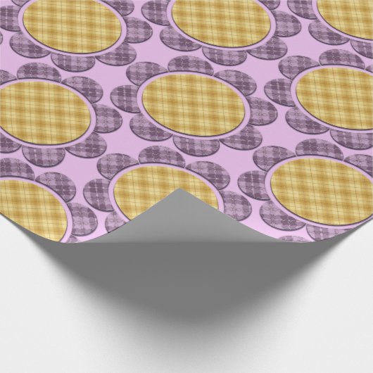 Lila Blume Geschenkpapier (Ecke)