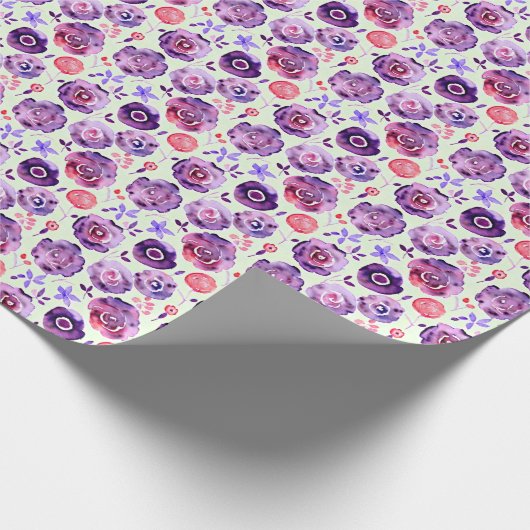 Lila Blume Geschenkpapier (Ecke)