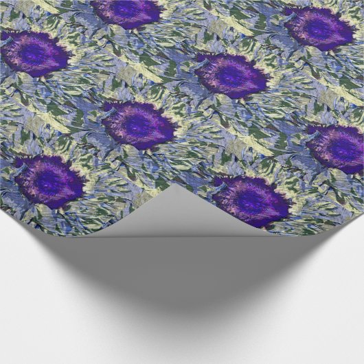 Lila Blume Geschenkpapier (Ecke)