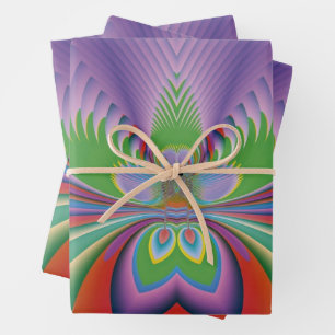 Lila Blume Geschenkpapier Set