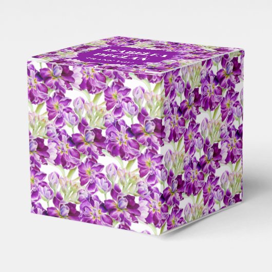 Lila Blume Geschenkschachtel (Vorderseite)