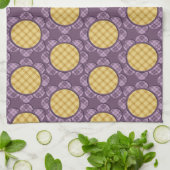 Lila Blume Geschirrtuch (Gefaltet)