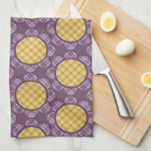 Lila Blume Geschirrtuch (Viertel Falte)