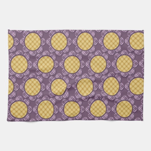 Lila Blume Geschirrtuch (Horizontal)