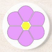 Lila Blume Getränkeuntersetzer (Vorne)