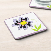 LILA BLUME GETRÄNKEUNTERSETZER (Linke Seite)