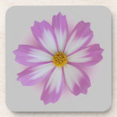 Lila Blume Getränkeuntersetzer (Vorderseite)