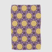 Lila Blume Golfhandtuch (Vorderseite)