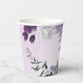 Lila Blume, grün Pappbecher (Vorderseite)