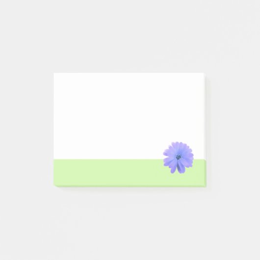 Lila Blume Grüne Grenze Post-it Klebezettel (Vorderseite)