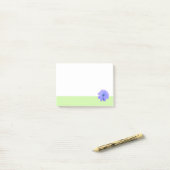 Lila Blume Grüne Grenze Post-it Klebezettel (Auf Schreibtisch)