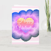 Lila Blume-Happy Valentine Card Karte (Rückseite)