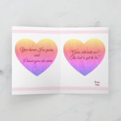 Lila Blume-Happy Valentine Card Karte (Innenseite)