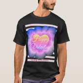 Lila Blume Happy Valentine T - Shirt (Vorderseite)