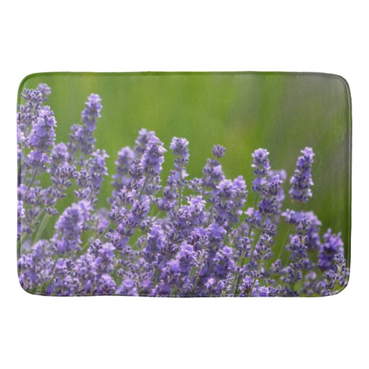 Lila Blume Himmel Badematte (Vorderseite)