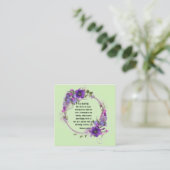 Lila Blume Hochzeitsfeier Dankeschön Karte (Stehend Vorderseite)