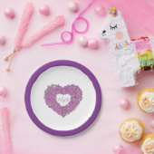 Lila Blume Hochzeitstuppenmuskeln Pappteller (Party)