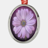 Lila Blume im Blumen Keramik Ornament Aus Metall (Links)