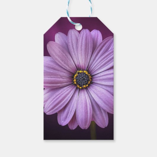 Lila Blume im Blut Geschenkanhänger (Vorderseite)