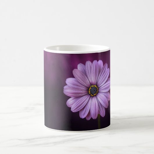 Lila Blume im Blut Kaffeetasse (Mittel)