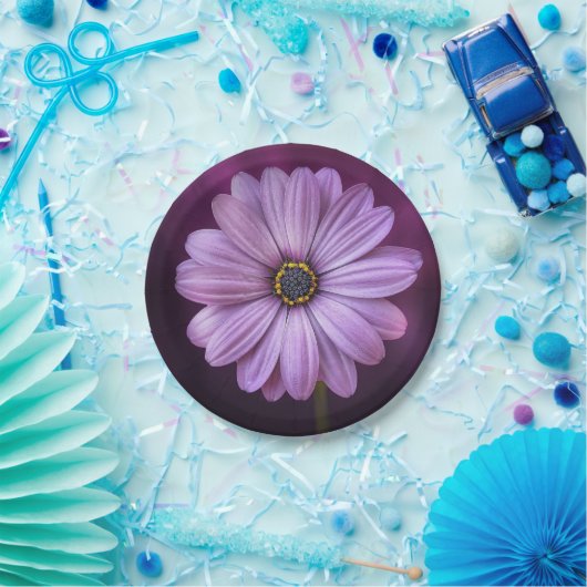 Lila Blume im Blut Pappteller (Party)