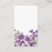 Lila Blume im Sommer Windeln Windeln Begleitkarte (Rückseite)