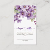 Lila Blume im Sommer Windeln Windeln Begleitkarte (Vorderseite)