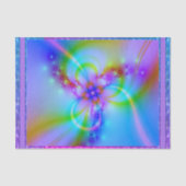 Lila Blume in Blau Seidenpapier (Vorderseite)