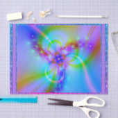 Lila Blume in Blau Seidenpapier (Handwerk)