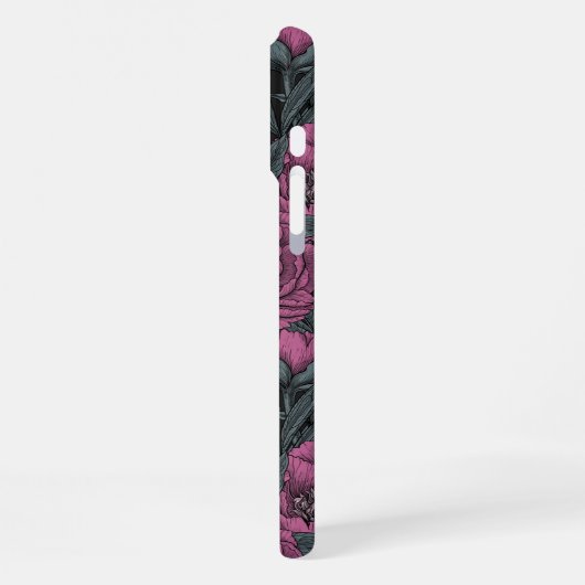 Lila Blume iPhone Hülle (Linke Seite)