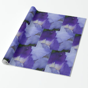 Lila Blume Iris glänzendes Wrapping Paper Geschenkpapier
