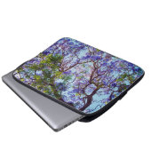 Lila Blume Jacaranda Tree Oil Art, Laptopschutzhülle (Vorne Knopf)