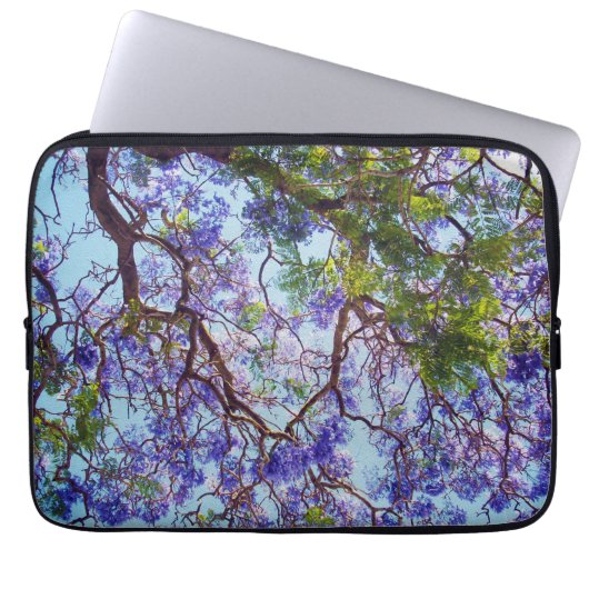 Lila Blume Jacaranda Tree Oil Art, Laptopschutzhülle (Vorderseite)
