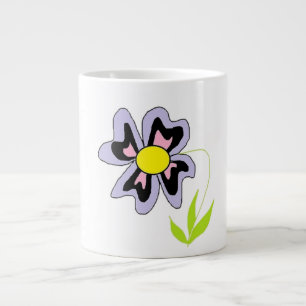 lila Blume Jumbo-Tasse