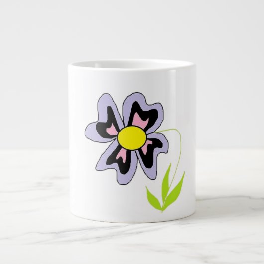 lila Blume Jumbo-Tasse (Vorderseite)