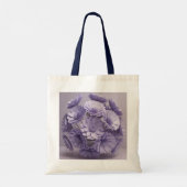 "Lila Blume Jumbo Tote Bag - Ai Design Tragetasche (Rückseite)