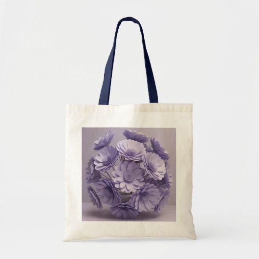 "Lila Blume Jumbo Tote Bag - Ai Design Tragetasche (Vorne)