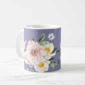 Lila, Blume Kaffee T-Shirt Tasse Trinkbehälter (Vorderseite Links)