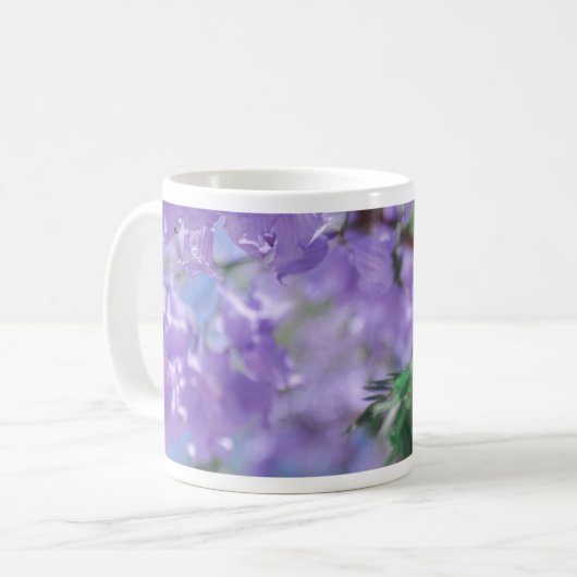 Lila Blume Kaffeetasse (Vorderseite Links)