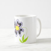 lila Blume Kaffeetasse (VorderseiteRechts)
