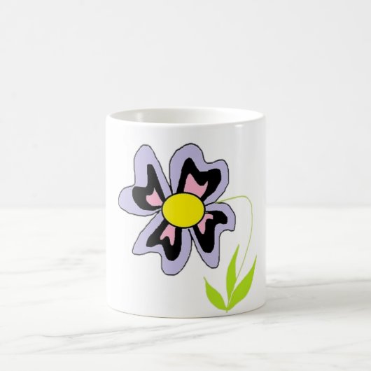 lila Blume Kaffeetasse (Mittel)